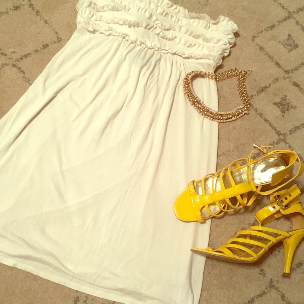 BCBC Cotton Ruffle Summer Dress